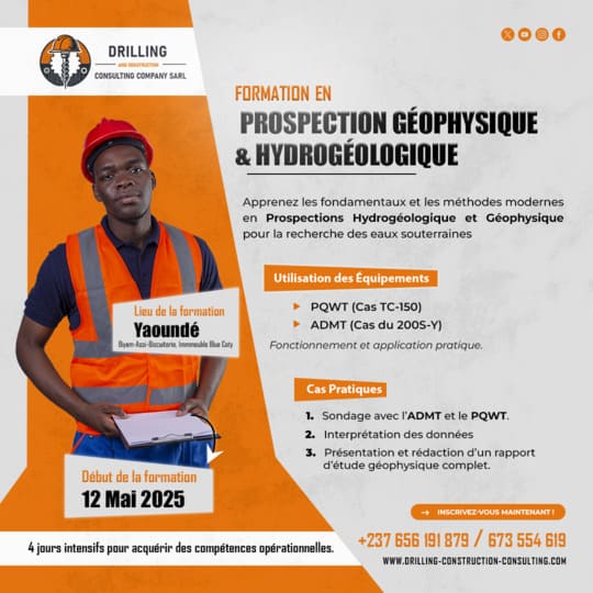 FORMATION EN PROSPECTION HYDROGÉOLOGIQUE & GÉOPHYSIQUE